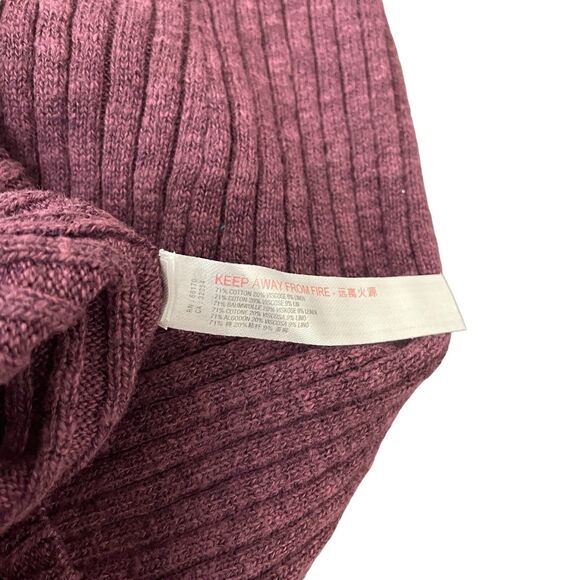 Free People FP Beach Purple Ribbed Knit Sweater Skirt Size Medium Stretch - Picture 4 of 9